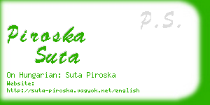 piroska suta business card